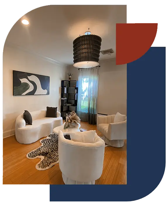 Tidy living room cleaned by the team at Clean Fresh House