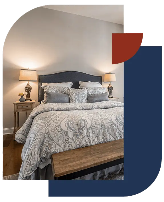 Tidy bedroom after a house cleaning in Kenner